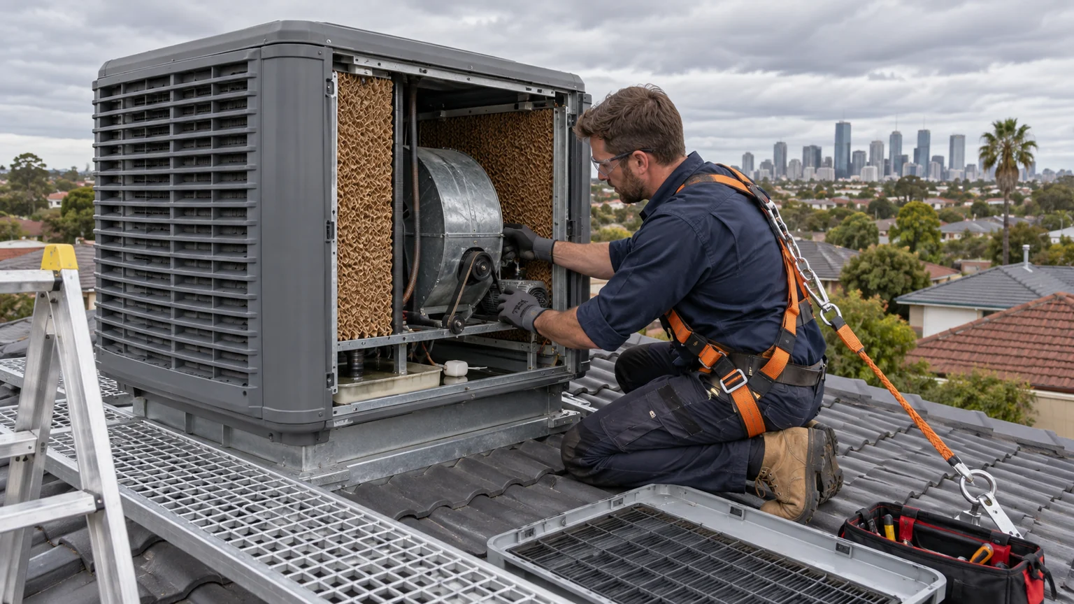 Evaporative Cooling Service Melbourne service illustration